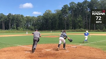 Spotswood HS (2022) SS Luke Keister with a perfectly executed push bunt for a base hit