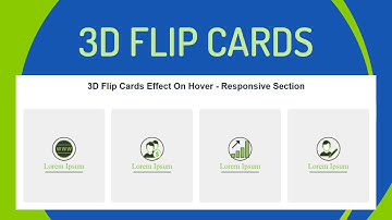 Responsive 3D Flip Card Effect on Hover