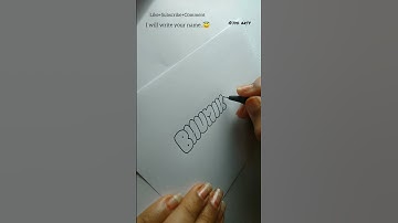 How to write BHUMIKA REDDY in bubble letters #art #letters #tutorial