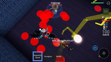Beating roblox randomly generated droids with brawler class on mobile.