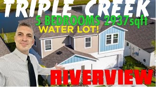 TRIPLE CREEK Riverview 5 bed 3 bath 2937sf waterlot built 2023! 12738 Mangrove Forest Dr, Riverview TRIPLE CREEK Riverview 5 bed 3 bath 2937sf waterlot built 2023! 12738 Mangrove Forest Dr, Riverview