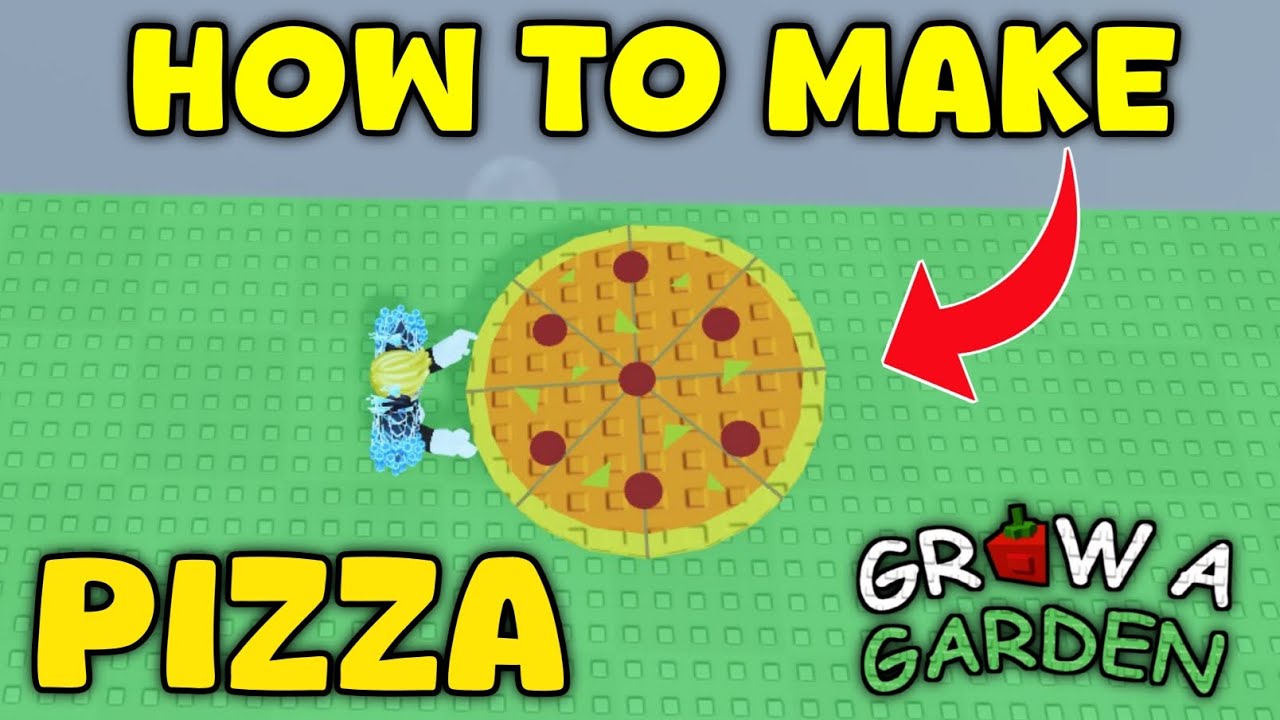 Step-by-step tutorial on how to make a pizza in Grow a Garden Roblox