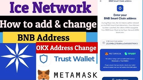 How to Add BNB Address in Ice network Ice network OKX Address Change IceNetwork address Kasy add kry