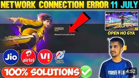 Free Fire Network Error Problem Solution | FF Game Not Open Problem Thik Kaise Karen Error Problem