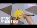 HANDMADE | DIY BEE ORIGAMI PAPER CRAFT | VELVETMOONY