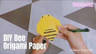 HANDMADE | DIY BEE ORIGAMI PAPER CRAFT | VELVETMOONY