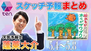 蓬莱さんのスケッチ予報（まとめ）【かんさい情報ネットten.｜2020年5月4日〜8日放送】