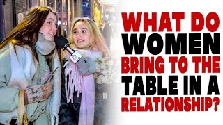 What do women bring to the table in a relationship