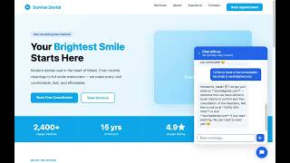 AI-Powered Dental Clinic Website Demo | Smart Booking & Patient Support Automation