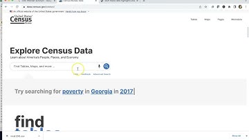 Brief Video Showing How to Access Census Bureau Data