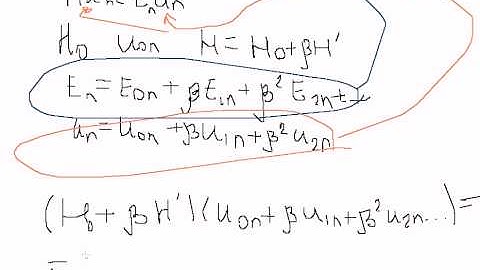 Perturbation theory for non-degenerate levels