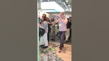 Waterfall transparent Micro LED Display  #ise2025 #microled #transparentdisplay