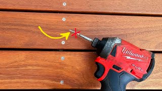 How to drive screws without them snapping!