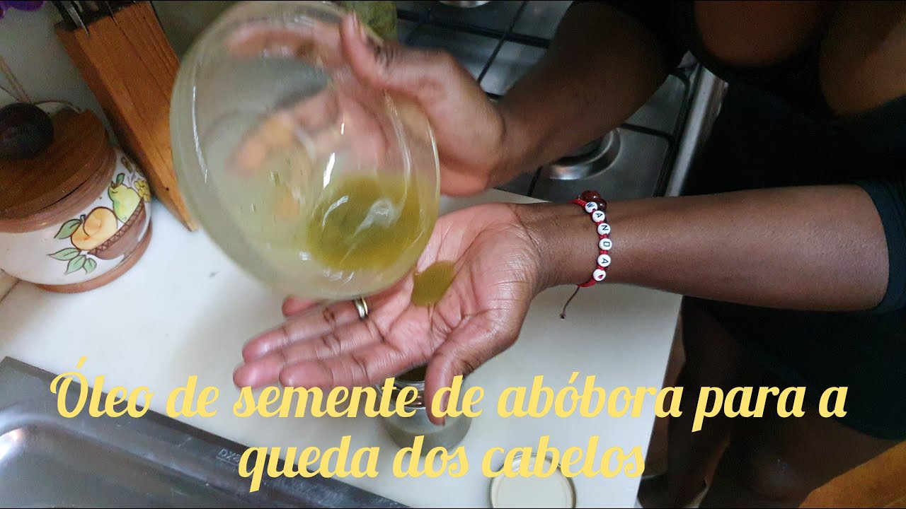 Óleo de Semente de Abóbora para queda dos cabelos (calvice).