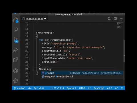capacitor prompt modal in ionic apps
