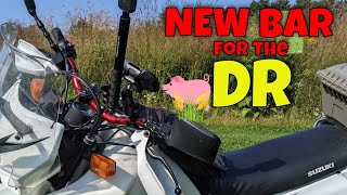 Installing new handlebars and risers on the DR650