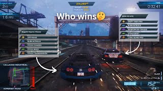 Bugatti Veyron vs BMW M3 gtr | Who wins 🤔 #nfsmw #bugatti #bmwm3gtr