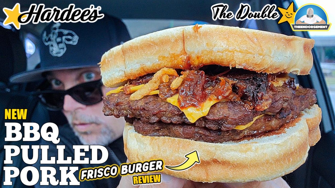 Hardee's® BBQ Pulled Pork Frisco Burger Review! 🐖🍔 | The BEST Frisco ...