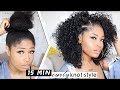 EASY 15-MIN KNOTTED CURLY STYLE! 🔥 | hair how-to