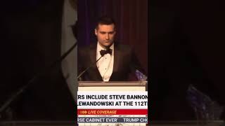 Trump adviser Alex Bruesewitz collapsed on stage during a speech in New York City.