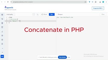 Concatenate string in PHP | php for beginners #php