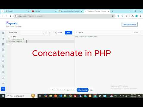 Concatenate string in