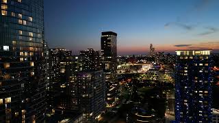 Sunset Drone Shot of Newport Jersey City