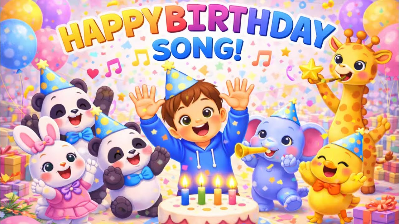 Happy Birthday to You Song🎂 | Soft & Joyful Birthday Song for Kids, Family & Friends | KikiPopo