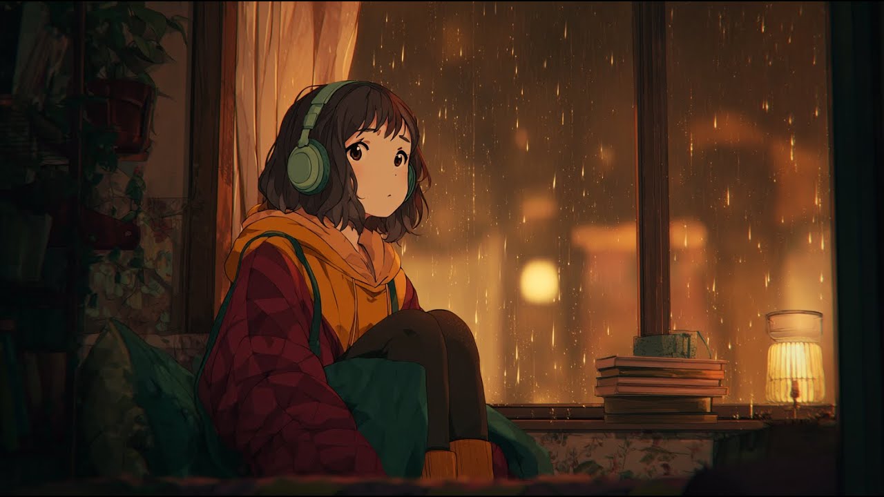 Lofigirl Style Lofi 🌙 Calm Rain for Late Night Focus