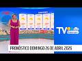 Pronóstico del tiempo: Domingo 26 de abril 2026 | TV Tiempo