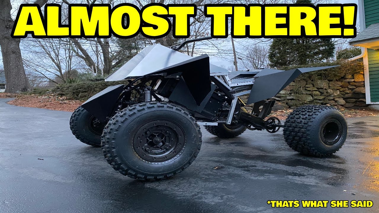how we are giving our tesla cyberquad the tesla look youtube