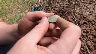 Первая ценная монета!) Search for coins with a metal detector XP ORX