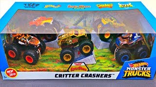 Monster Trucks for Kids | Hot Wheels Critter Crashers Gift Set | Fun &amp; Educational Organic Learning