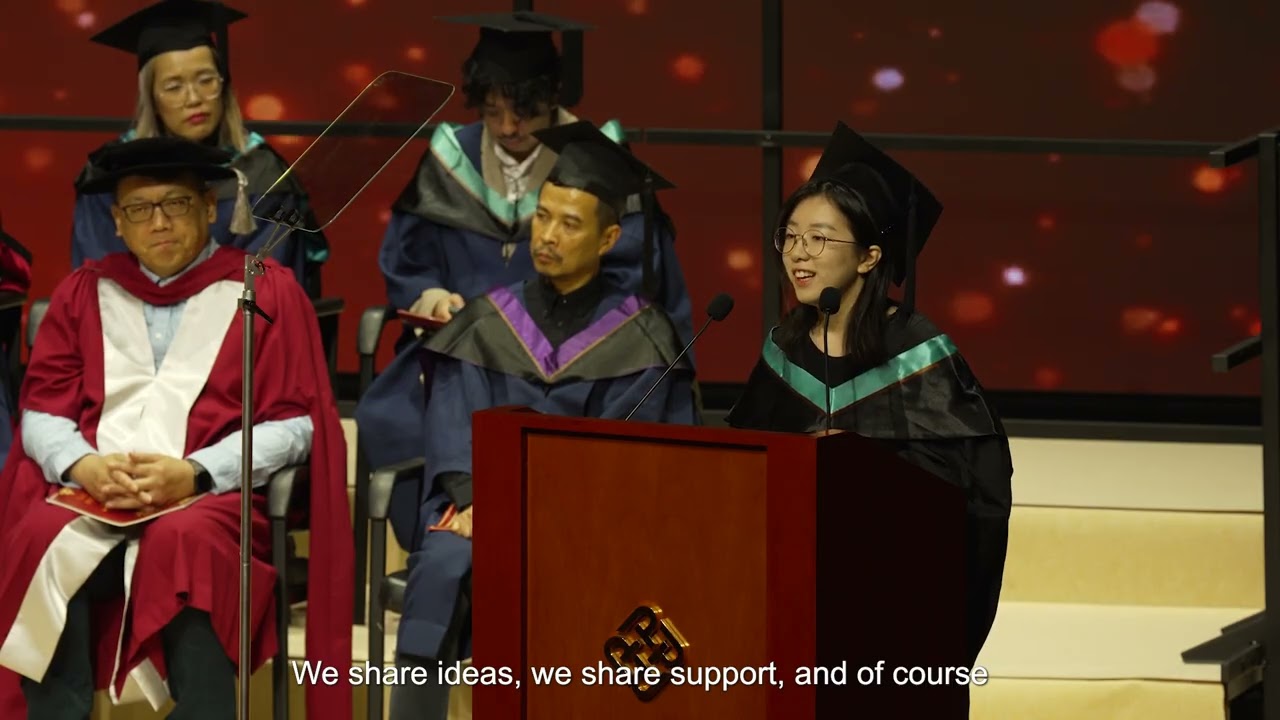Valedictory Speech of The 31st PolyU School of Design Congregation (Second Session) - GONG Yanni