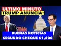 NOTICIA IMPORTANTE. cheque de estimulo economico trump se pronuncia para aprobar la negociacion.