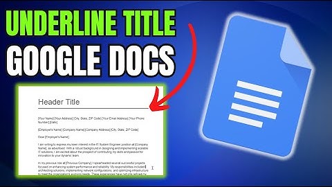 How to Underline Header in Google docs