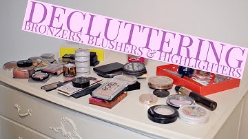 MAKEUP GRAVEYARD | Bronzers, Highlighters & Blushers Declutter