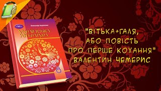 "Вітька+Галя, або повість про перше кохання" Валентин Чемерис Скорочено Українська Література 8 кл