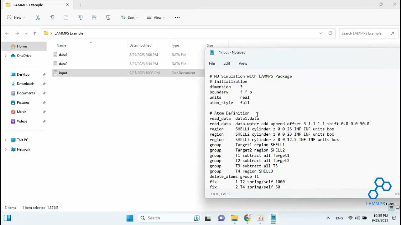 Read 2 Data Files in LAMMPS - YouTube