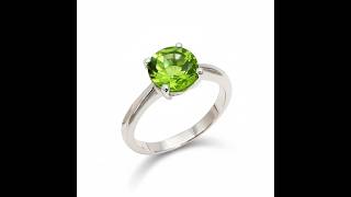 Rhapsody 18ct White Gold Peridot Solitaire Ring HD 1080p