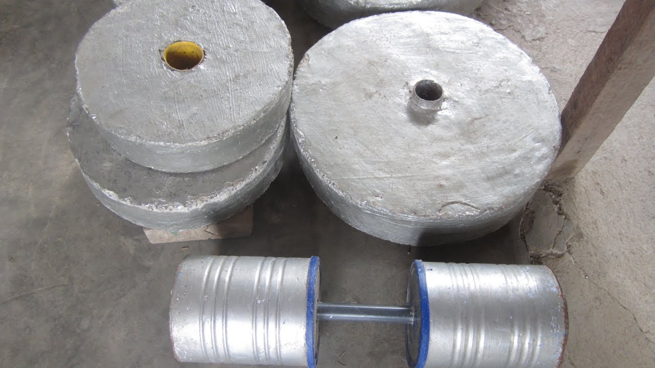 How i made my concrete plates & dumbbells YouTube