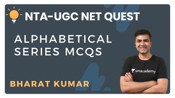 Alphabetical Series MCQs | Logical Reasoning | NTA-UGC NET Quest Paper-1
