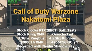 Warzone NP - Stock PC vs Overclocking PC | i9 10850K \& RTX2080Ti