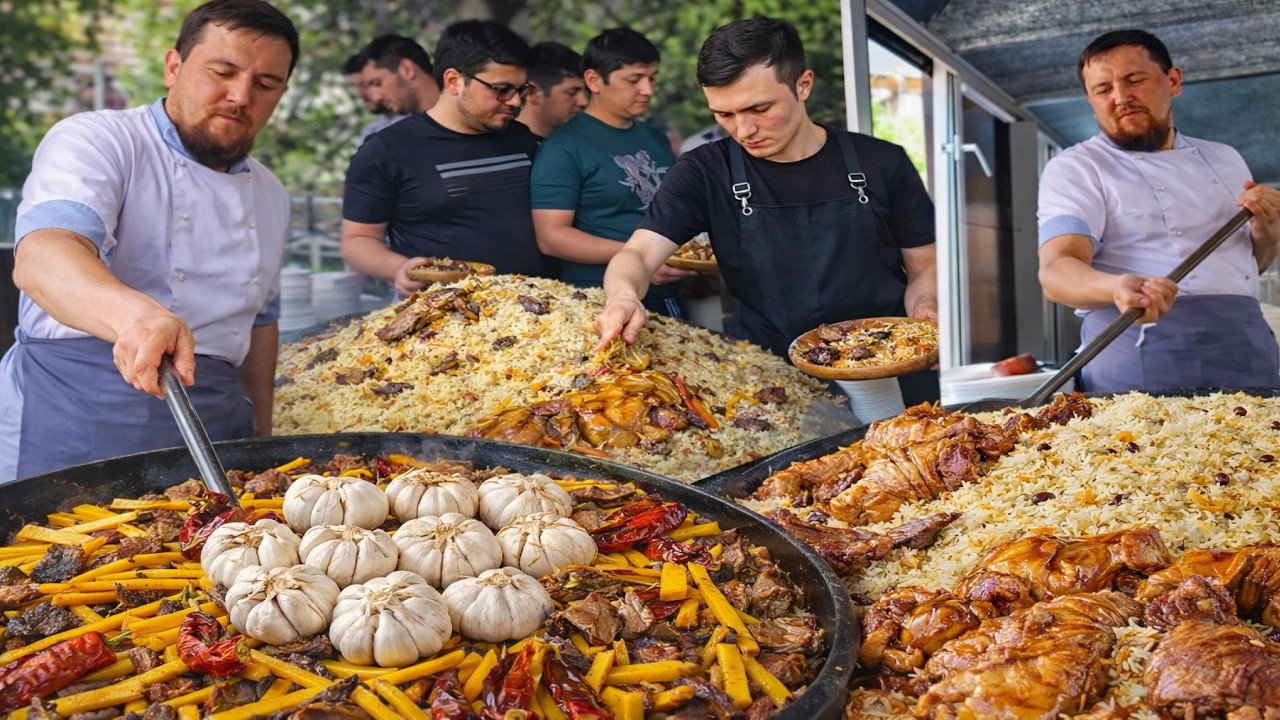 WORLD BIGGEST UZBEK MEAT PILAF COMPLETE MAKING 2026| UZBEKISTAN MOST DELICIOUS NATIONAL DISHES