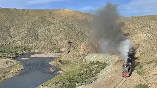 Argentina, steam train at Rio Chico