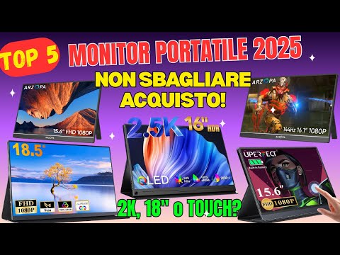 I 5 Migliori Monitor Portatili 2025 (Test 2K, 18 Pollici, Touch & PS5)
