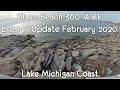 360° Silver Beach Erosion PT.2 February 2020 Lake Michigan Erosion in VR