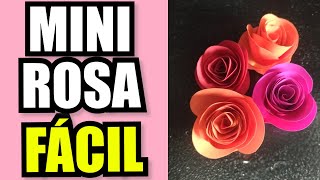 MINI ROSA DE PAPEL FÁCIL DE FAZER ! VEJA O PASSO A PASSO !