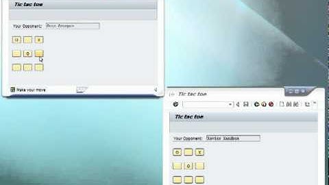 Multiplayer Tic-tac-toe in SAP Netweaver