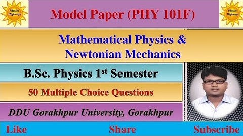 Model Paper | PHY101F | Mathematical Physics & Newtonian Mechanics | BSc Physics 1st sem #modelpaper